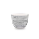 Donica ceramiczna Baryłka 2 J1536 16 cm biały z czarnym