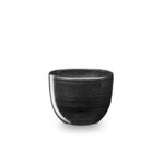 Donica ceramiczna Baryłka 4 J1432 22 cm czarny ze srebrem