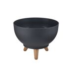 Misa Satina na nóżkach 24 cm antracyt