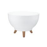 Misa Satina na nóżkach 24 cm biały