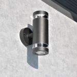 Kinkiet zewnętrzny RINO prosty czarny 2xGU10