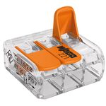 Złączka COMPACT 3-przewodowa z dźwigniami, przeźroczysta 5szt