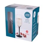 Kieliszki do szampana Rubin Black 220 ml 6 szt.