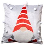 Poszewka SNOWBALL 45 x 45 cm szaro-czerwony