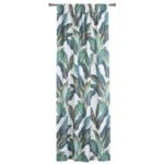 Zasłona z taśmą MOKU 140 x 260 cm liście wielokolorowy