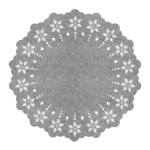 Podkładka filcowa ŚNIEŻYNKA średnica 38 cm szary