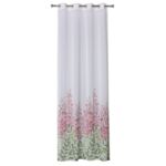 Firana na kółkach JARDIN 140 x 260 cm, kolor różowo/biały