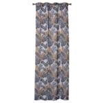 Firana z kółkami ANTIL, 140 x 260 cm liście wielokolorowy