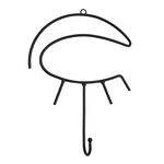 Wieszak dekoracyjny WINK 15 x 3 x 20 cm, metal kolor czarny