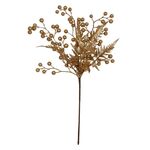 Sztuczna roślina gałązka JARZĘBINA 40 cm kolor złoty