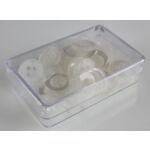 Guziki zestaw 11 mm transparentny 30 sztuk