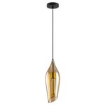Lampa wisząca Bellini czarno-bursztynowy E27 14 cm x 100 cm Rabalux