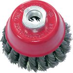 Szczotka doczołowa z drutu stalowego skręcanego fi 80 mm m14 Proline