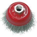 Szczotka doczołowa z drutu stalowego falistego fi 100 mm m14 Proline