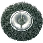 Szczotka tarczowa druciana stal falista fi 120 mm trzpień 6 mm Proline