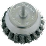 Szczotka doczołowa druciana stal skręcana fi 75 mm trzpień 6 mm Proline