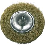 Szczotka tarczowa druciana stalowa mosiądz fi 75 mm trzpień 6 mm Proline