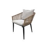 Zestaw ogrodowy Helios stół i 4 fotele czarno-brązowy