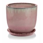 Donica mrozoodporna z podstawkiem różowa 26 cm
