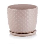 Donica z podstawkiem szara 12 cm