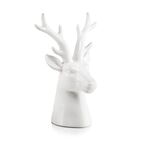 Figurka ceramiczna Renifer 12 cm biały