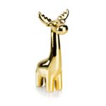 Figurka ceramiczna Renifer 15 cm złoty