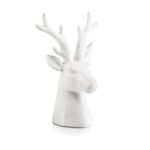 Figurka ceramiczna Renifer 18 cm biały