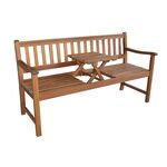 Ławka z rozkładanym stolikiem 159 x 60 cm