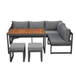 Zestaw ogrodowy Lyric 2 sofy 2 pufy i stół