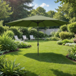 Parasol ogrodowy uchylny butelkowa zieleń 300 cm