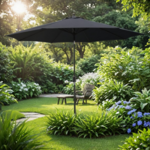 Parasol ogrodowy uchylny ciemnoszary 300 cm