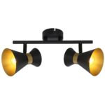 Listwa Breda czarno-złota 2x E14 40W