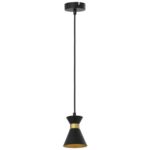 Lampa wisząca Breda czarno-złota 1x E14 40W