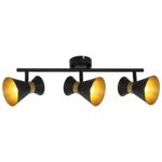 Listwa Breda czarno-złota 3x E14 40W