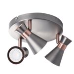 Oprawa ścienno-sufitowa MILENO EL-30 srebrno-miedziany