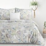 Komplet pościeli w kwiaty D91/POS/JULIA 220 x 200 cm + 70 x 80 cm popielaty