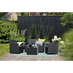 Zestaw mebli ogrodowych Marie 4 osobowy grafitowy