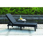 Leżak ogrodowy Jaipur z poduszką grafit