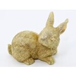 Figurka wielkanocna królik 12,3 cm złoty