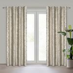 Zasłona gotowa na przelotkach Doris 140 x 250 cm ciemnobeżowy