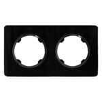 Ramka podwójna szklana czarny OVAL