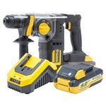 Bezszczotkowa młotowiertarka 20 V z akumulatorem 4.0 Ah i ładowarką Kaltmann Titanium