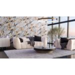 Płytka samoprzylepna marmur biało-złoty rolka 280 x 60 cm PSR-0012