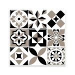 Płytka samoprzylepna vintage czarno-beżowa 3D-1104 30,5 x 30,5 cm 4 szt.