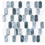 Płytka samoprzylepna heksagon marmur niebiesko-biały 3D-1254 30,5 x 30,5 cm 4 szt.