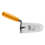 Kielnia szpachlowa zaokrąglona seria 30 ze stali nierdzewnej 16 x 8,5 cm drewniana żółta rączka Hardy