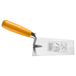 Kielnia szpachlowa seria 30 ze stali nierdzewnej 12 x 8 cm drewniana żółta rączka Hardy