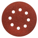 Tarcza ścierna z otworami na rzep TS38R brązowa Ø125 mm 8 otworów elektrokorund P80 5 sztuk Küssner