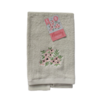 Ręcznik wiosenny z haftem 50 x 30 cm zielony