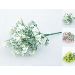 Gałązka ozdobna 36 cm biały / różowy / żółty